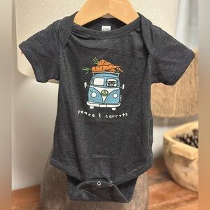 Rabbit Skins Baby Onesie with Carrot Design